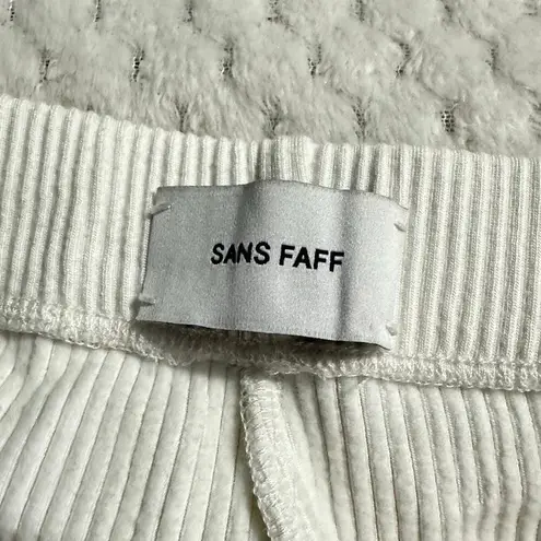 Sans Faff Rachel Enviro Ribbed Flared Leggings Women's White Tall Knit Pull On Size undefined