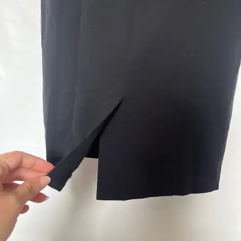 Shape FX Square Neck Sheath Dress Sz 2 Y2K Minimal Shapewear LBD Capsule Fitted Black