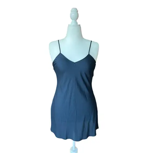 Reiss Navy Slip Dress Semi Sheer Women's Size 4 Sexy Designer Old Money Simple