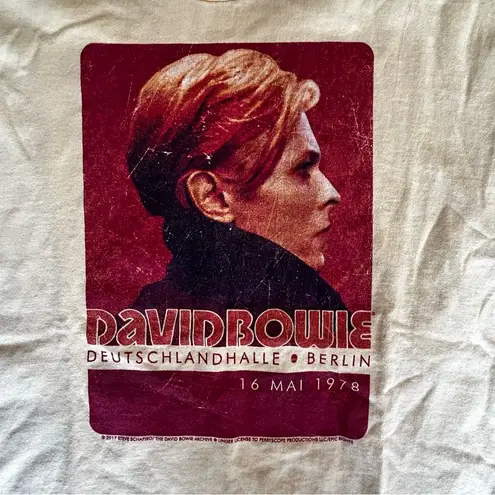 Pro Player David Bowie Graphic T-Shirt in Yellow Berlin 1978 Youth Large or Women’s XS/S