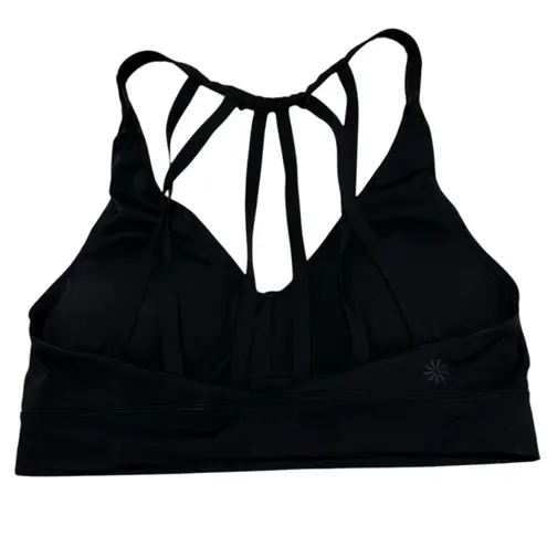 Athleta  Suryana Strappy Sports Bra Womens 32B C Black Pilates‎ Athletic Padded thumbnail 2