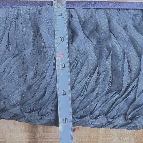 Rare Nite Bags by Carlo Fellini Elegant Grey Ruffled Clutch Evening Cocktail Gray