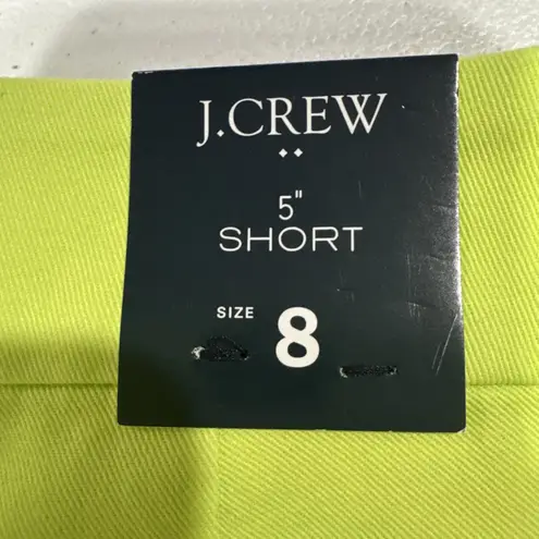 J. Crew Women’s Classic Chino Shorts 5” Inseam Size 8 Light Lime Green Preppy