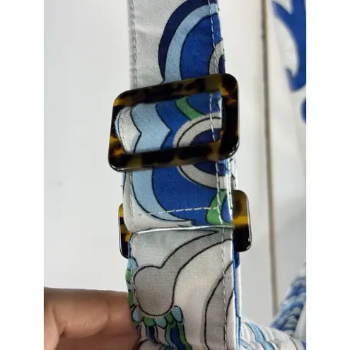 Vera Bradley Quilted Crossbody Bag Floral Blue White Green Matching Pouch