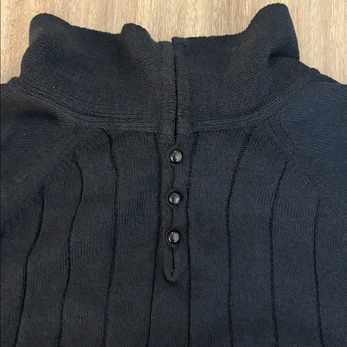 St. John Collection Navy Blue Long Sleeve Neck Tie Knit Dress Women’s 8 Vintage