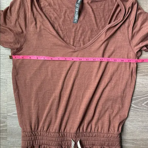 Vuori NEW All Day Short Sleeve Jogger Jumpsuit Terracotta Brown Small