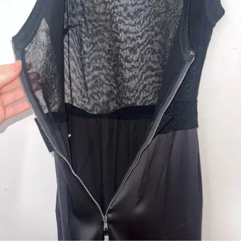 Dolce & Gabbana Black Silk Sparkly Sheer Satin Skirt Mini Dress