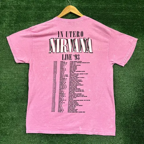Nirvana In Utero Live 93 Grunge Band T-Shirt Size Large