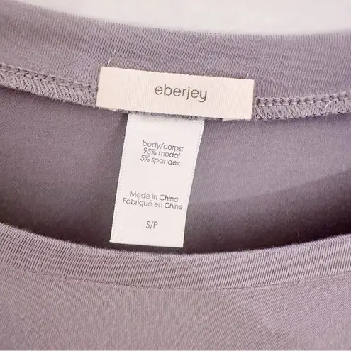 Eberjay Long Sleeve Loungewear Shirt Soft Tie Front Jersey Knit Modal Spandex