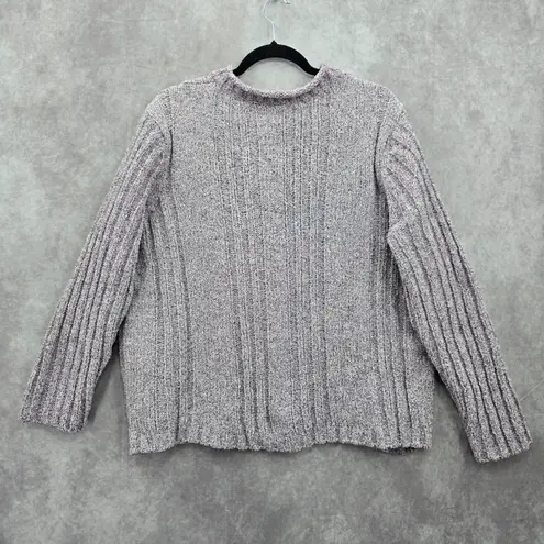 Erika  Purple Chunky Oversized Ribbed Pullover Soft Y2K Chenille Sweater Plus 2X thumbnail 2