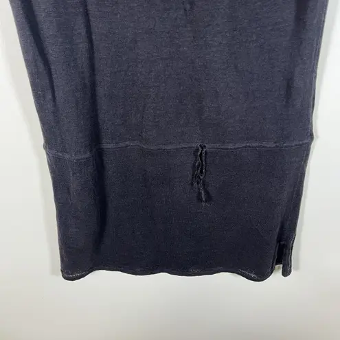 Comptoir des Cotonniers Linen Top Drawstring Waist Minimalist Neutral Women's M Blue Size M