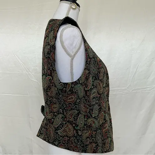 Talbots Talbot’s Paisley Vest Vintage Trendy Women’s Size 10 Medium