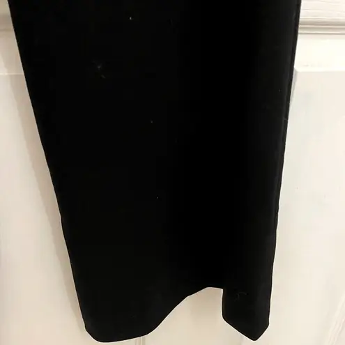 Piazza Sempione Straight Leg Wool Stretch Cropped Black Pants