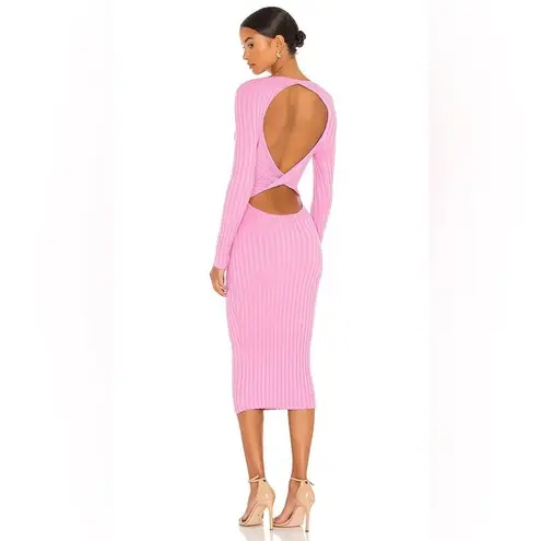 MORE TO COME Laura Open Back Dress in Pink Pink Size M