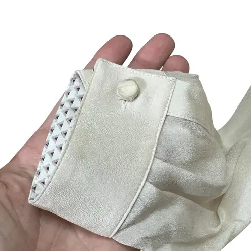 Robert Graham NWT 100% Silk Ivory Long Sleeve Button Down Shirt Blouse XS Lexi