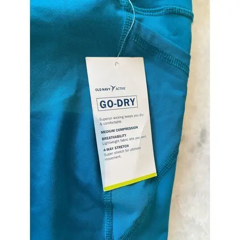 Old Navy  Active Womens Size Extra Small Power Soft Bright Teal Biker Shorts​​