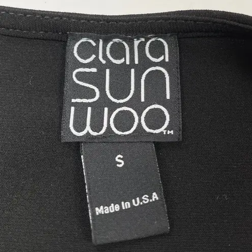 Clara Sun Woo Top Womens Small Cut Out Layered Minimal Gothic Grunge Witchy USA Black