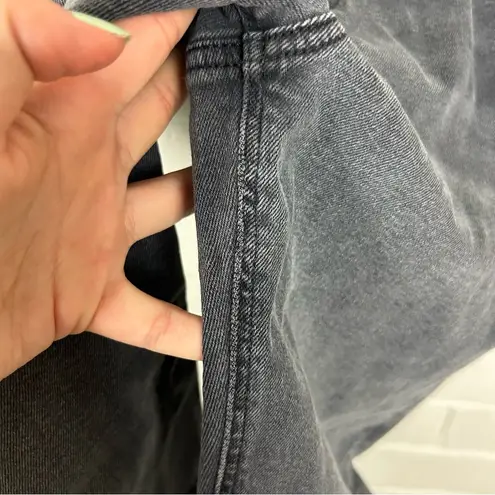 American Eagle  Washed Black Curvy Mom Jeans Size 4 Long