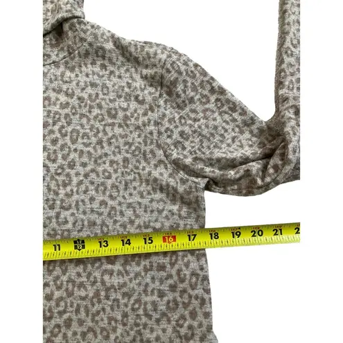 ZARA  Brown Animal Print Turtleneck Sweater Size Large | 45-2