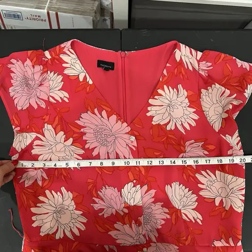 Talbots  Size 16 Belted Midi Shirt Dress Chrysanthemum Floral Print Fit & Flare