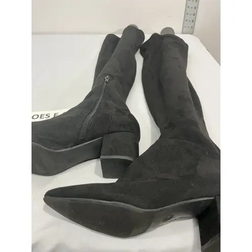 Womans Size 9 Black Otk Pointed Toe 1/4 Zip Block Heel Boots