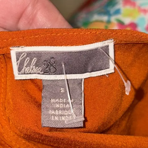 Chelsea28 Brown Babydoll Blouse Sleeveless. Small NWT