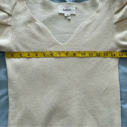 Ba&sh Harris Cream V-Neck Sweater