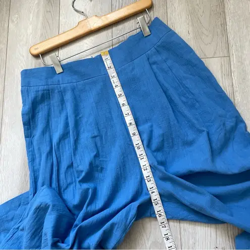 Lili Sidonio Pants cotton wide leg womens Blue (medium) bright minimalist comfy