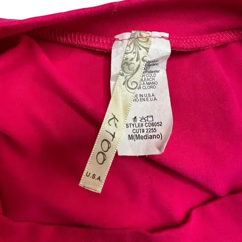 KTOO Hot Pink Sleeveless Shirt With Tulle Skirt Attached Medium Punk Grunge