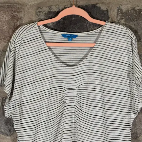 Derek Lam Derek Lam for Design Nation T-Shirt Striped Woman's Medium Tan Gray Loose Fit