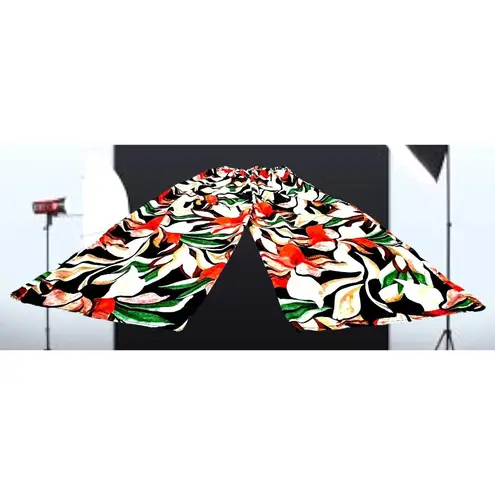 Moon Orchid Palazzo Pants Medium Abstract Festive High Waist Cruise Islands EUC Orange Size undefined