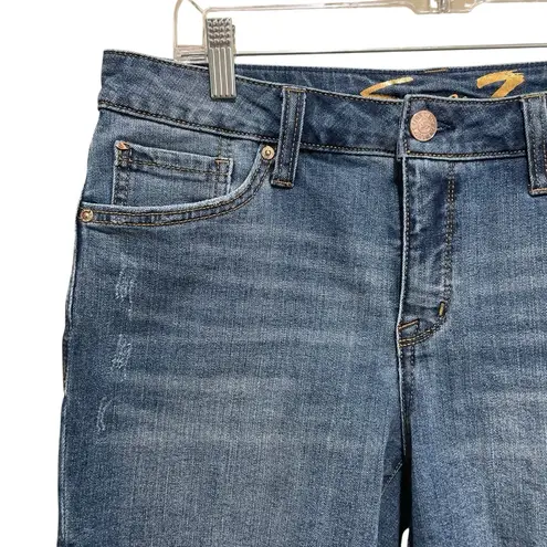 Seven7 The Weekend Mid Rise Denim Shorts Medium Wash Women’s Size 8 New