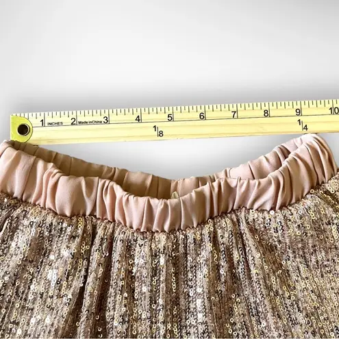 Tyche Women's Rose Gold Sequin Shorts With Pockets Small | EUC