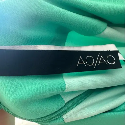 AQ/AQ Sienna Mint Green Halter Neck Sleeveless Open Back Slit Maxi Dress Size 4