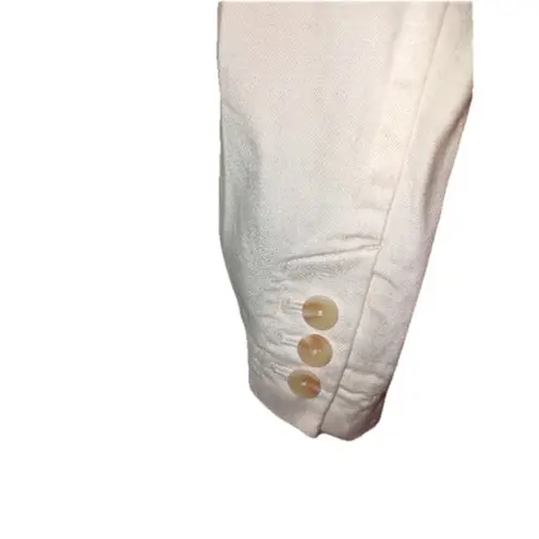 Maeve white blazer linen blend classic single-breasted design in a white Size XS