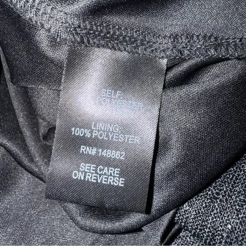 Torrid Black Metallic Mini Foil Surplice Sleeveless Tulip Dress Sz 2X Plus