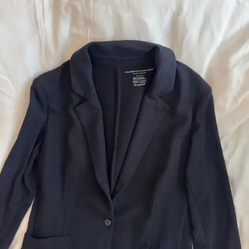 Majestic Filatures Navy Blue Deluxe Tee French Touch Soft Blazer Taille 5 Size L