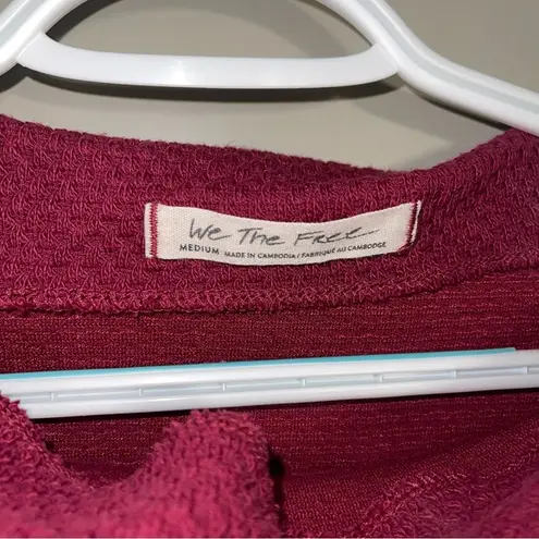 We The Free Free people we the‎ free Bunny tee flare sleeves boho In Maroon Size Medium
