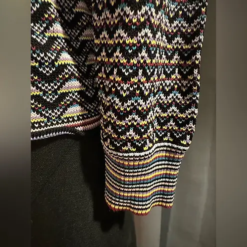 Shoshanna Womens Crew Neck Ribbed Pullover Sweater Multi Colored Size Med $330