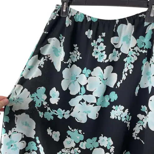 Vanessa Gray Vintage Y2K Women's Size 8 Floral Skirt Lizzie McGuire Black Blue