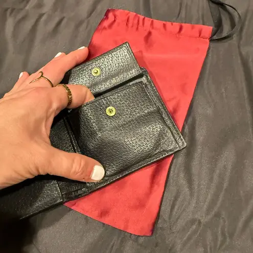 GUCCI Animalier Bee Star Bifold Compact Wallet Black