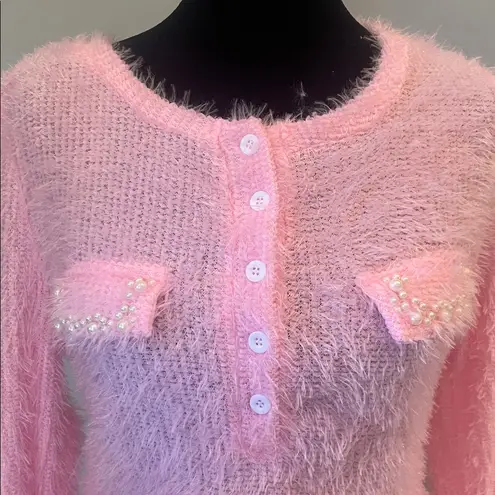 Fuzzy Pink Button - Image 3