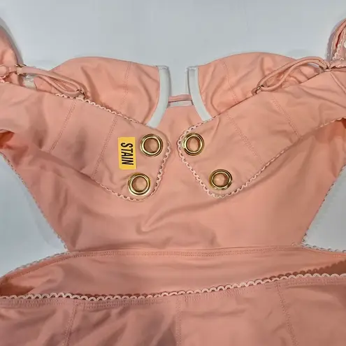 Tularosa  Aura One Piece in Peach - Image 11