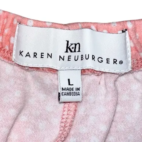 Karen Neuburger Pink Polka Dot Short Pajama Set Size L