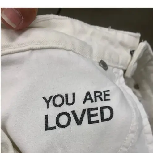 AMO Twist Sea Salt Jeans Slim Fit Cut Ankle Length 4 Pockets White Size 28