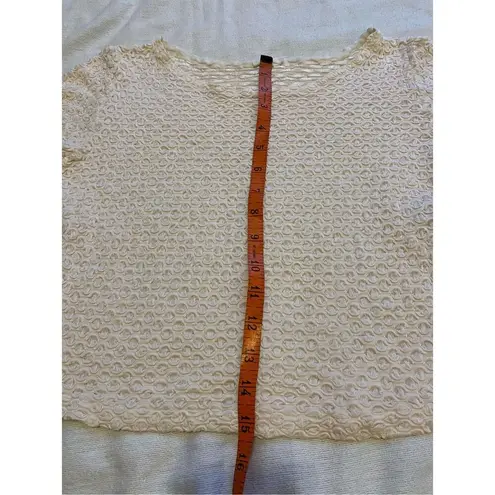 Y2k Vintage Textured Cropped Blouse Coquette Cottage Fairy Lace Stretchy School Size M