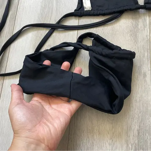 Seven Swim Bikini triangle halter cara brazilian womens Black (small)