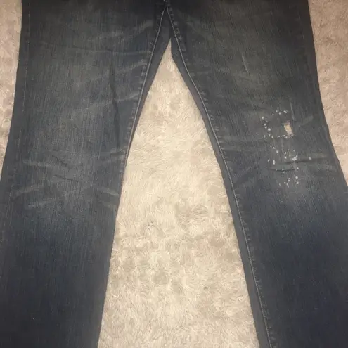 New York & Co. distressed lowrise bootcut jeans