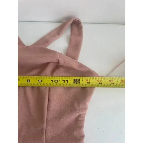 Birdy Grey Women's Dress XS Pink Gene Crepe Dusty Rose Formal Leg Slit Blush 219