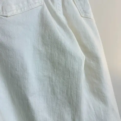 MOTHER The Kick It High Waist Straight Leg Jeans in Wash Fairest Of Them All White Size 26
